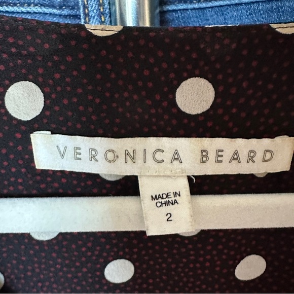 Vernoica Beard Size 2‎ Silk Lou Lou Ruched Flounce Mini Dress Quiet Luxury Clean - Picture 4 of 15